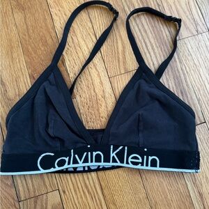 Calvin Klein Black Bralette with Logo Band
